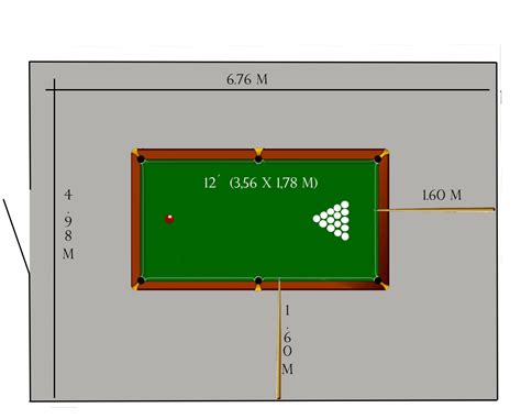 mesa de billar medidas|Medidas de una mesa de billar y espacio necesario。